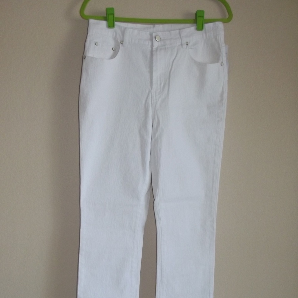 Diane Gilman Boot Cute Strechy White Jeans